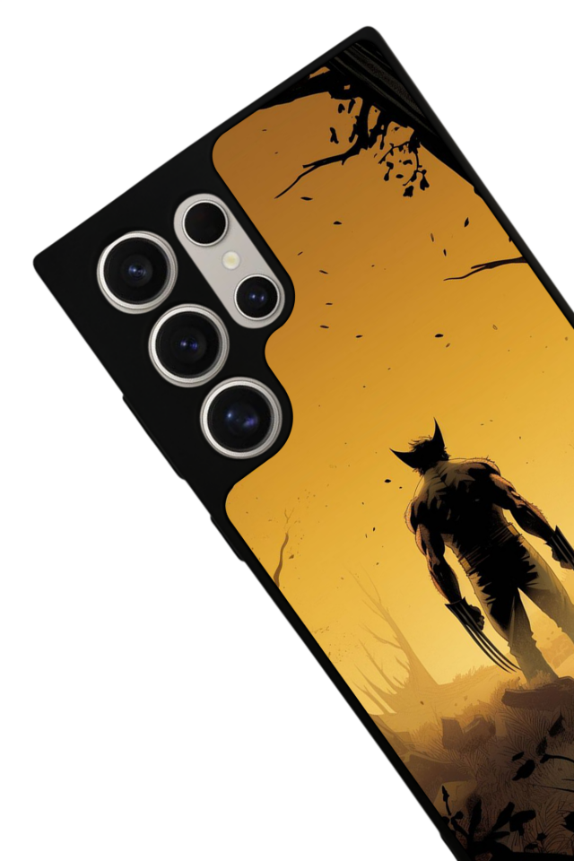 Samsung Galaxy S22 Ultra Uyumlu Wolverine Tasarımlı Glossy Premium Kılıf