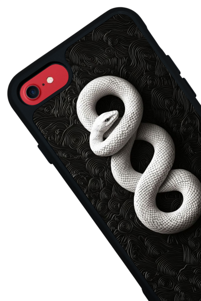 iPhone SE Uyumlu Yılan Tasarımlı Glossy Premium Kılıf