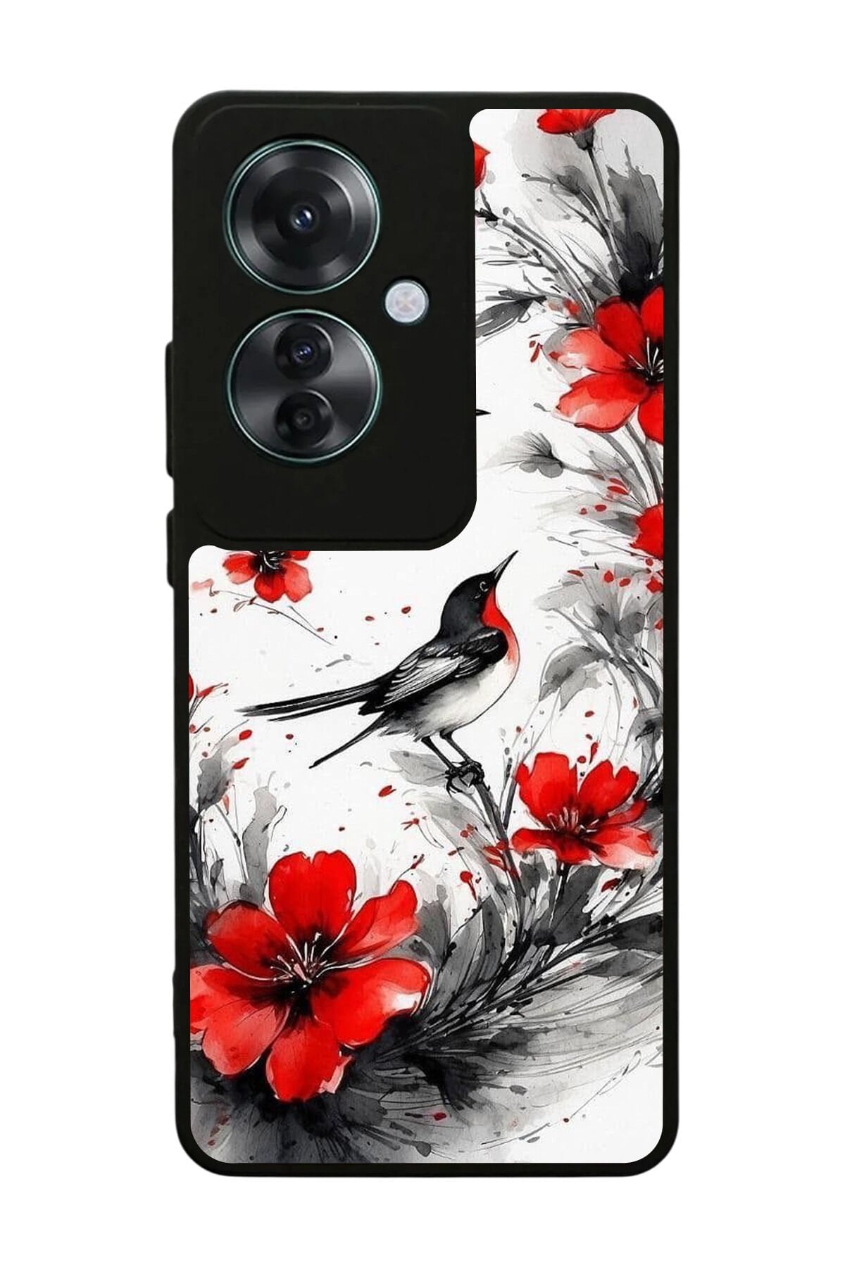 Oppo Reno 11F Uyumlu Floral Tasarımlı Glossy Premium Kılıf