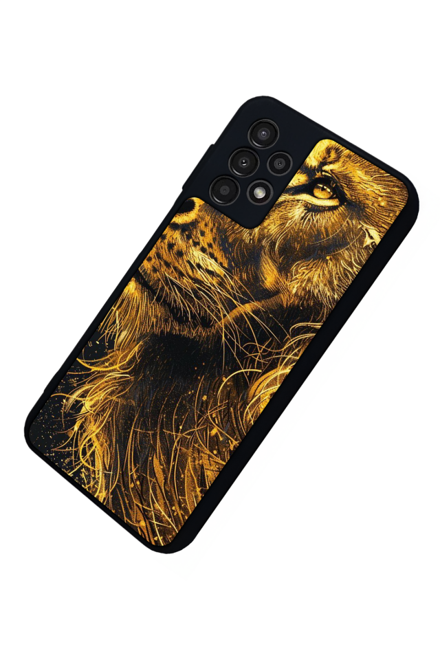 Samsung Galaxy A23 Uyumlu Aslan Tasarımlı Glossy Premium Kılıf