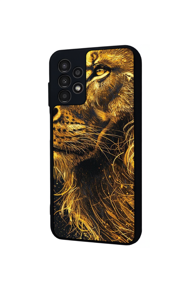 Samsung Galaxy A23 Uyumlu Aslan Tasarımlı Glossy Premium Kılıf