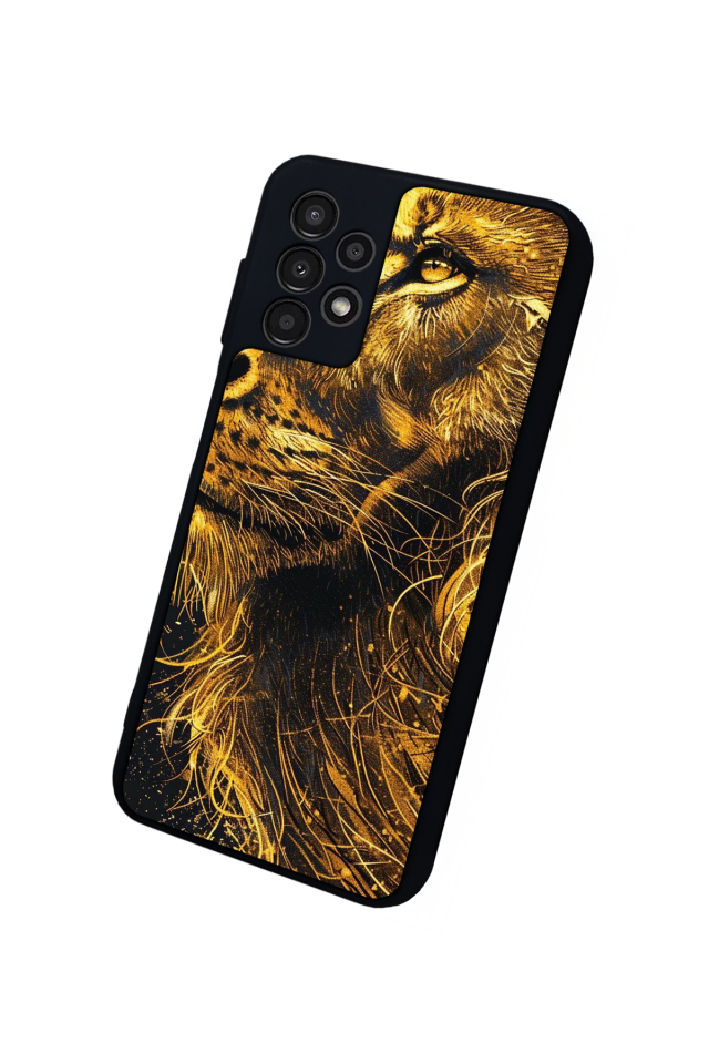 Samsung Galaxy A23 Uyumlu Aslan Tasarımlı Glossy Premium Kılıf
