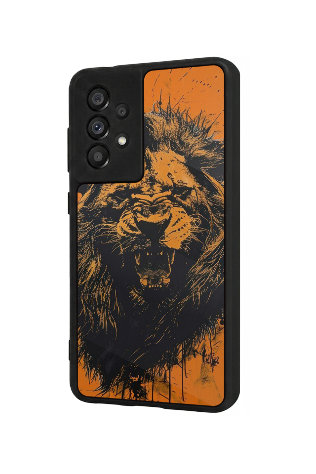 Samsung Galaxy A73 Uyumlu Aslan Tasarımlı Glossy Premium Kılıf