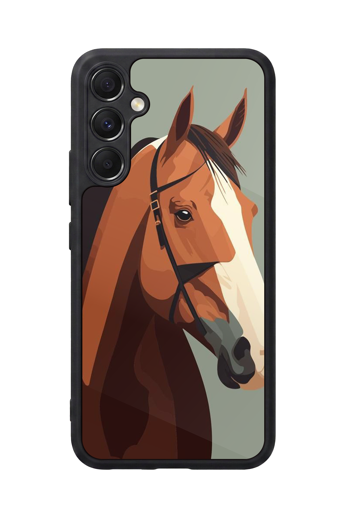 Samsung Galaxy M34 Uyumlu At Horse Tasarımlı Glossy Premium Kılıf
