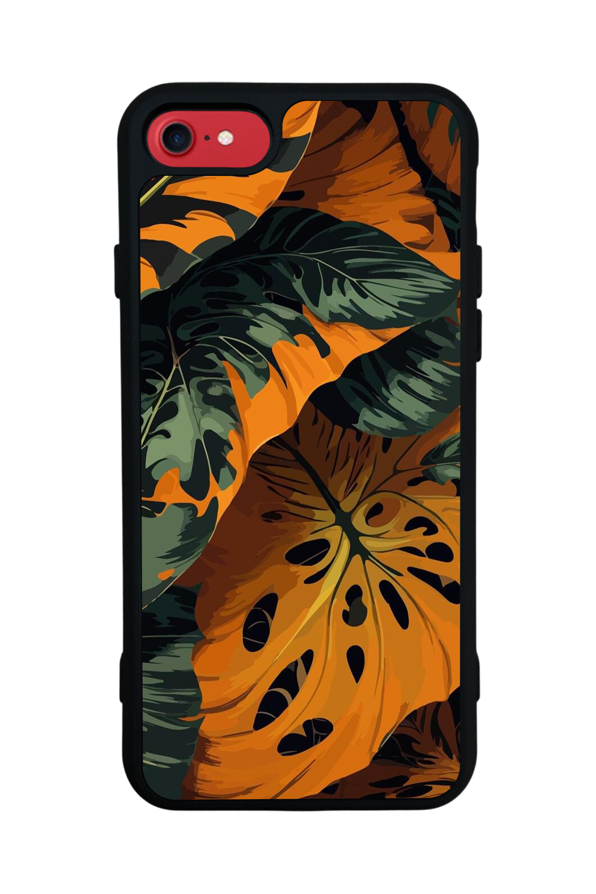 iPhone 8 Uyumlu Botanik Tasarımlı Glossy Premium Kılıf