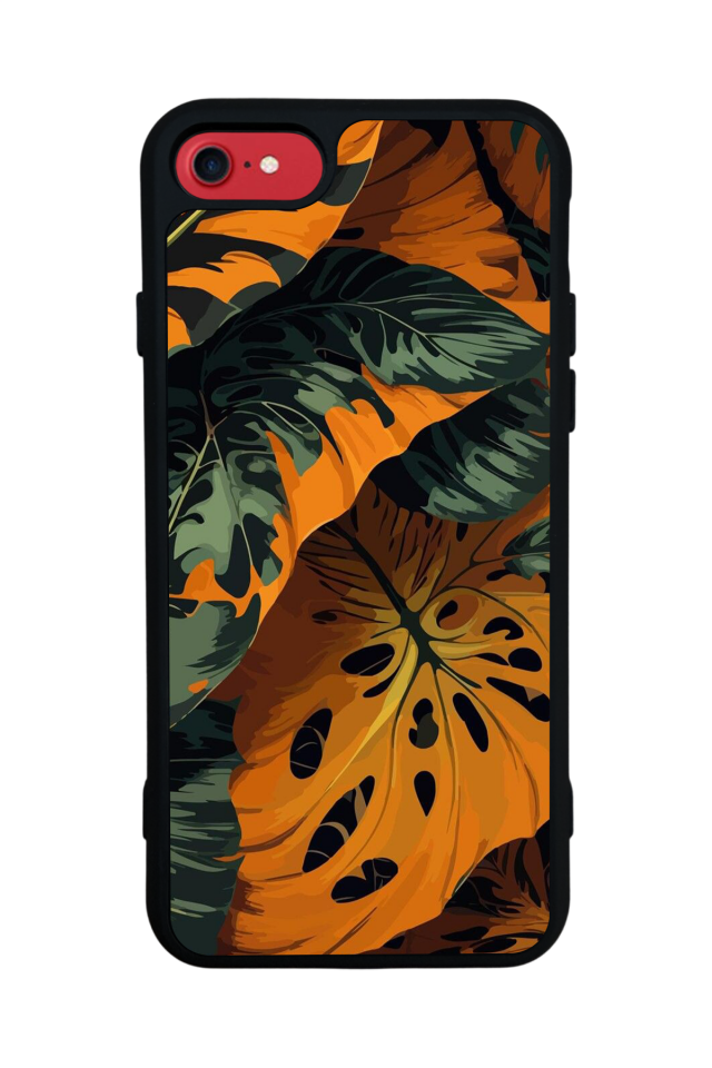 iPhone 8 Uyumlu Botanik Tasarımlı Glossy Premium Kılıf