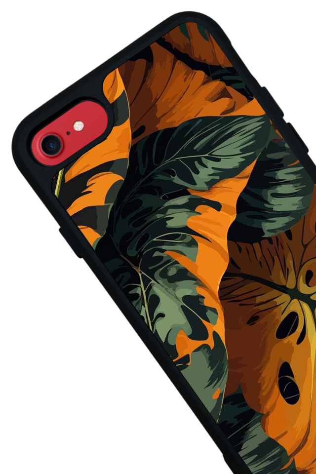 iPhone 8 Uyumlu Botanik Tasarımlı Glossy Premium Kılıf
