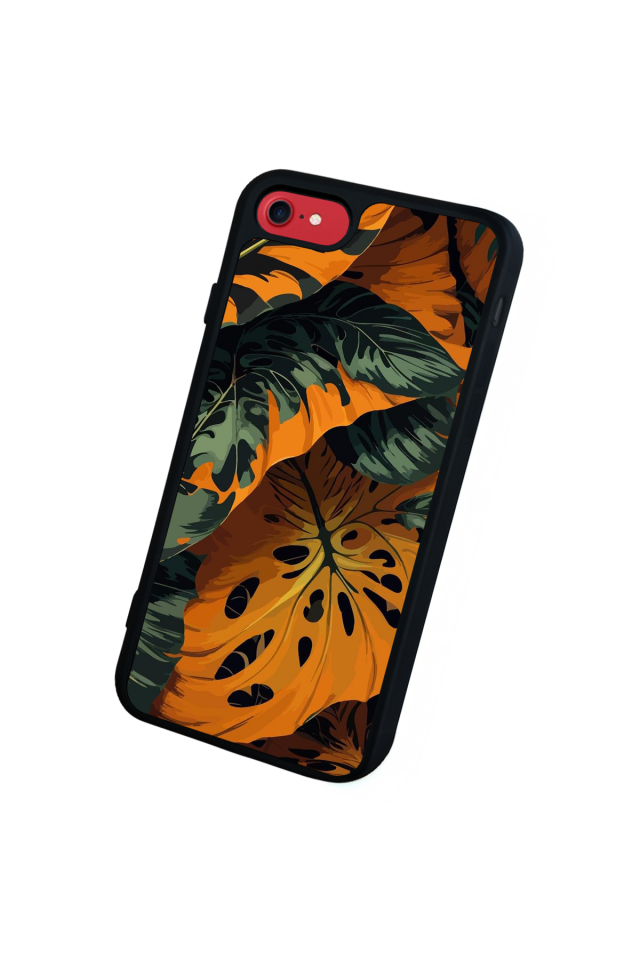 iPhone 8 Uyumlu Botanik Tasarımlı Glossy Premium Kılıf