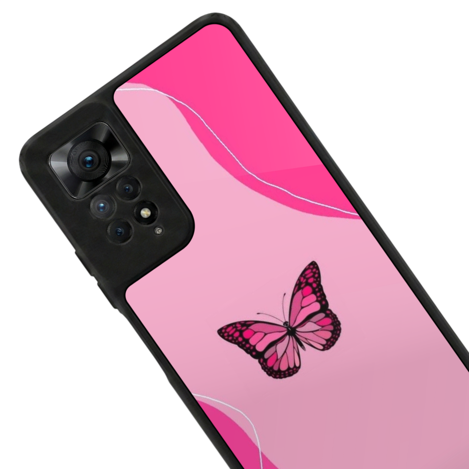 Xiaomi Redmi Note 12 Pro Uyumlu Kelebek Tasarımlı Glossy Premium Kılıf