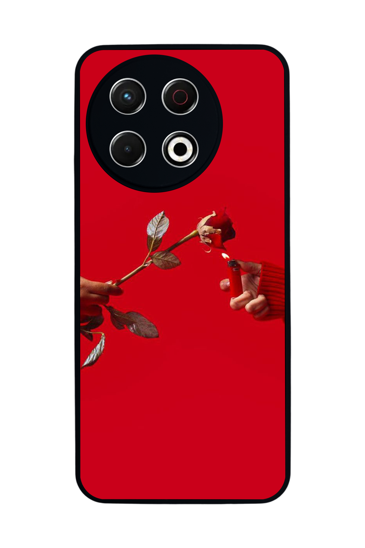 Tecno Spark 30 Pro Uyumlu Kirmizi Tasarımlı Glossy Premium Kılıf