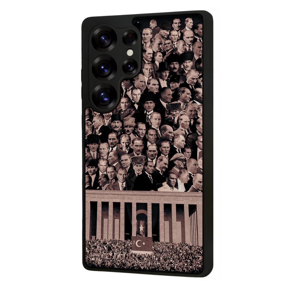 Samsung Galaxy S25 Ultra Uyumlu Mustafa Kemal Ataturk Tasarımlı Glossy Premium Kılıf