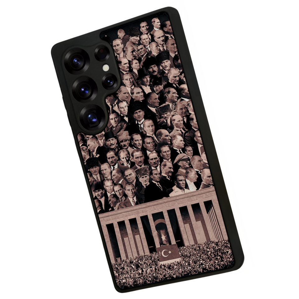 Samsung Galaxy S25 Ultra Uyumlu Mustafa Kemal Ataturk Tasarımlı Glossy Premium Kılıf