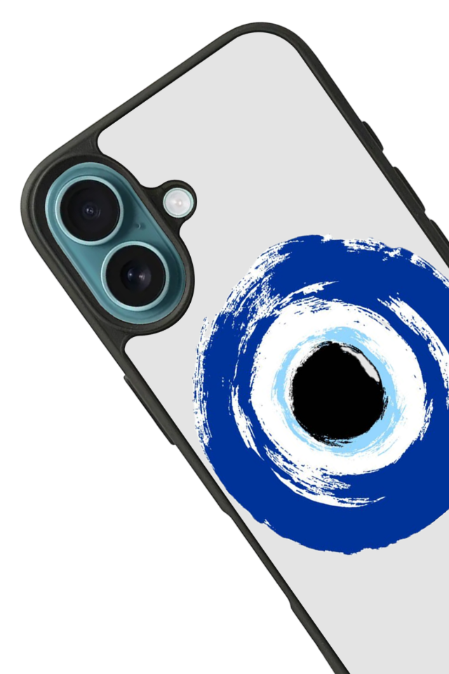 iPhone 16 Uyumlu Nazar Tasarımlı Glossy Premium Kılıf