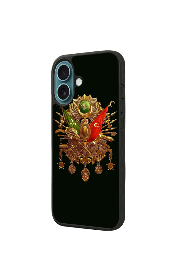 iPhone 16 Plus Uyumlu Osmanli Tugrasi Tasarımlı Glossy Premium Kılıf