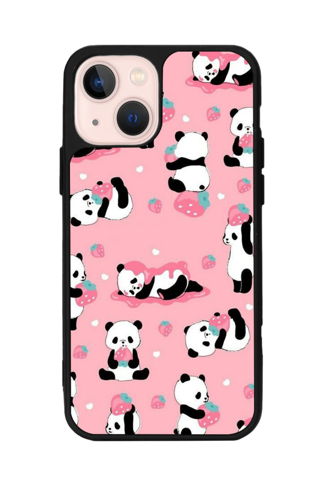 iPhone 15 Uyumlu Panda Tasarımlı Glossy Premium Kılıf
