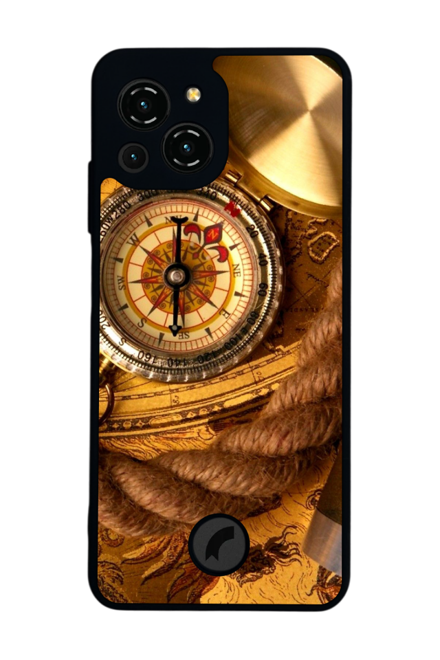 Reeder S23 Pro Max Uyumlu Pusula Tasarımlı Glossy Premium Kılıf