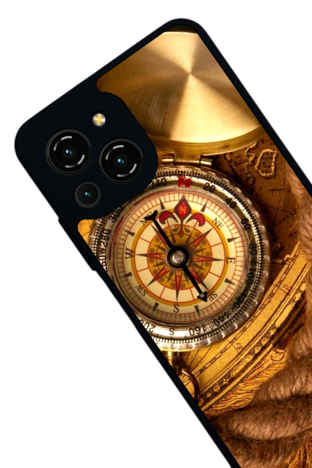 Reeder S23 Pro Max Uyumlu Pusula Tasarımlı Glossy Premium Kılıf