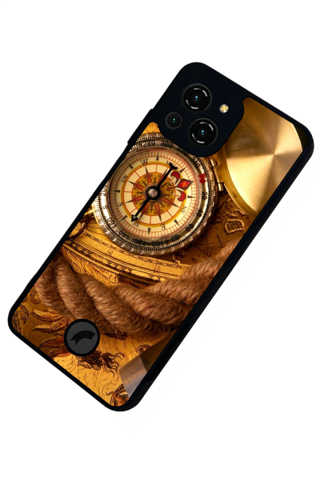 Reeder S23 Pro Max Uyumlu Pusula Tasarımlı Glossy Premium Kılıf