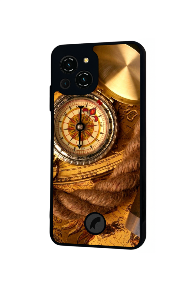 Reeder S23 Pro Max Uyumlu Pusula Tasarımlı Glossy Premium Kılıf