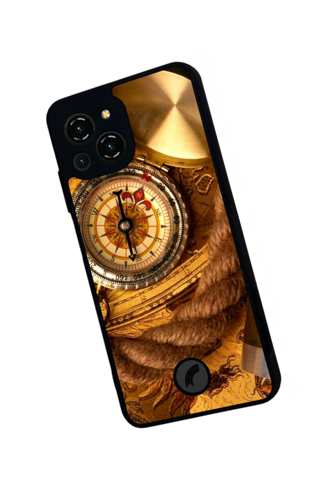 Reeder S23 Pro Max Uyumlu Pusula Tasarımlı Glossy Premium Kılıf