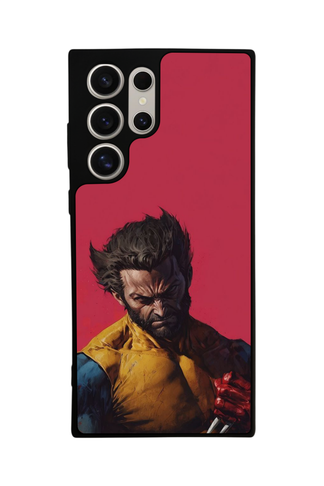 Samsung Galaxy S22 Ultra Uyumlu Wolverine Tasarımlı Glossy Premium Kılıf