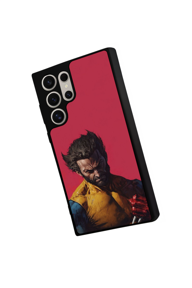 Samsung Galaxy S22 Ultra Uyumlu Wolverine Tasarımlı Glossy Premium Kılıf