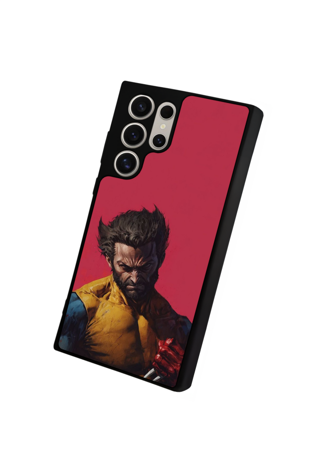 Samsung Galaxy S22 Ultra Uyumlu Wolverine Tasarımlı Glossy Premium Kılıf