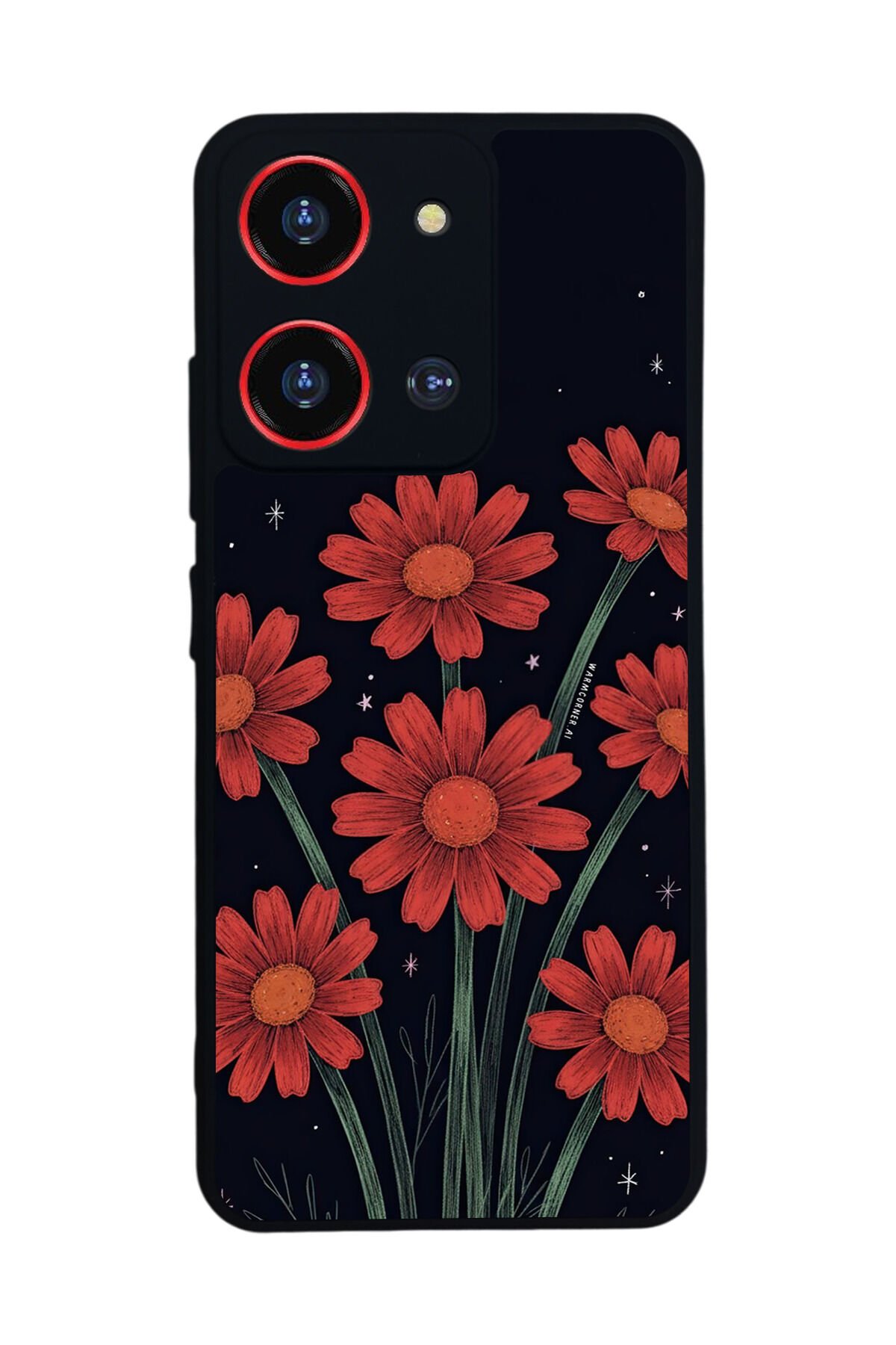 Reeder S19 Max Pro S 108MP Uyumlu Floral Tasarımlı Glossy Premium Kılıf