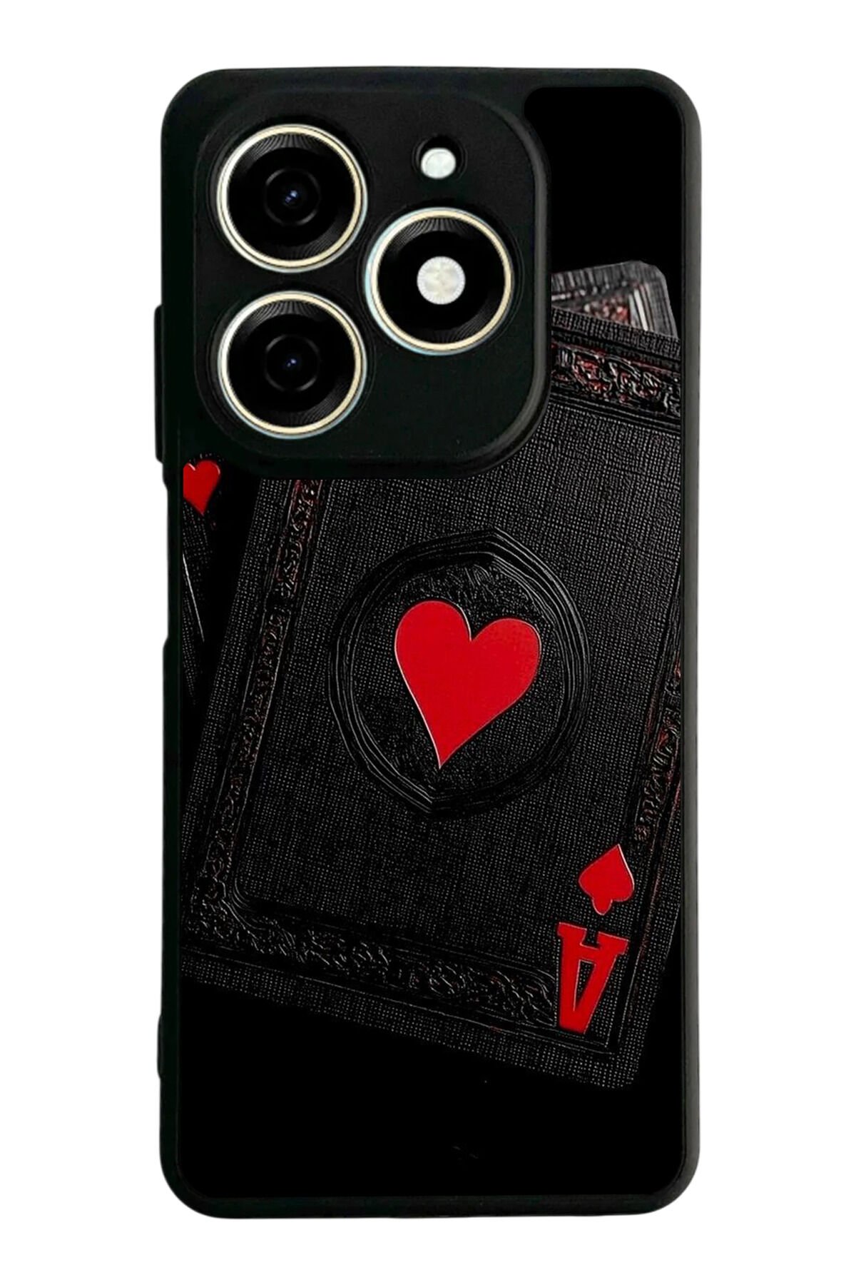 Tecno Spark 20/20C Uyumlu Kart Tasarımlı Glossy Premium Kılıf