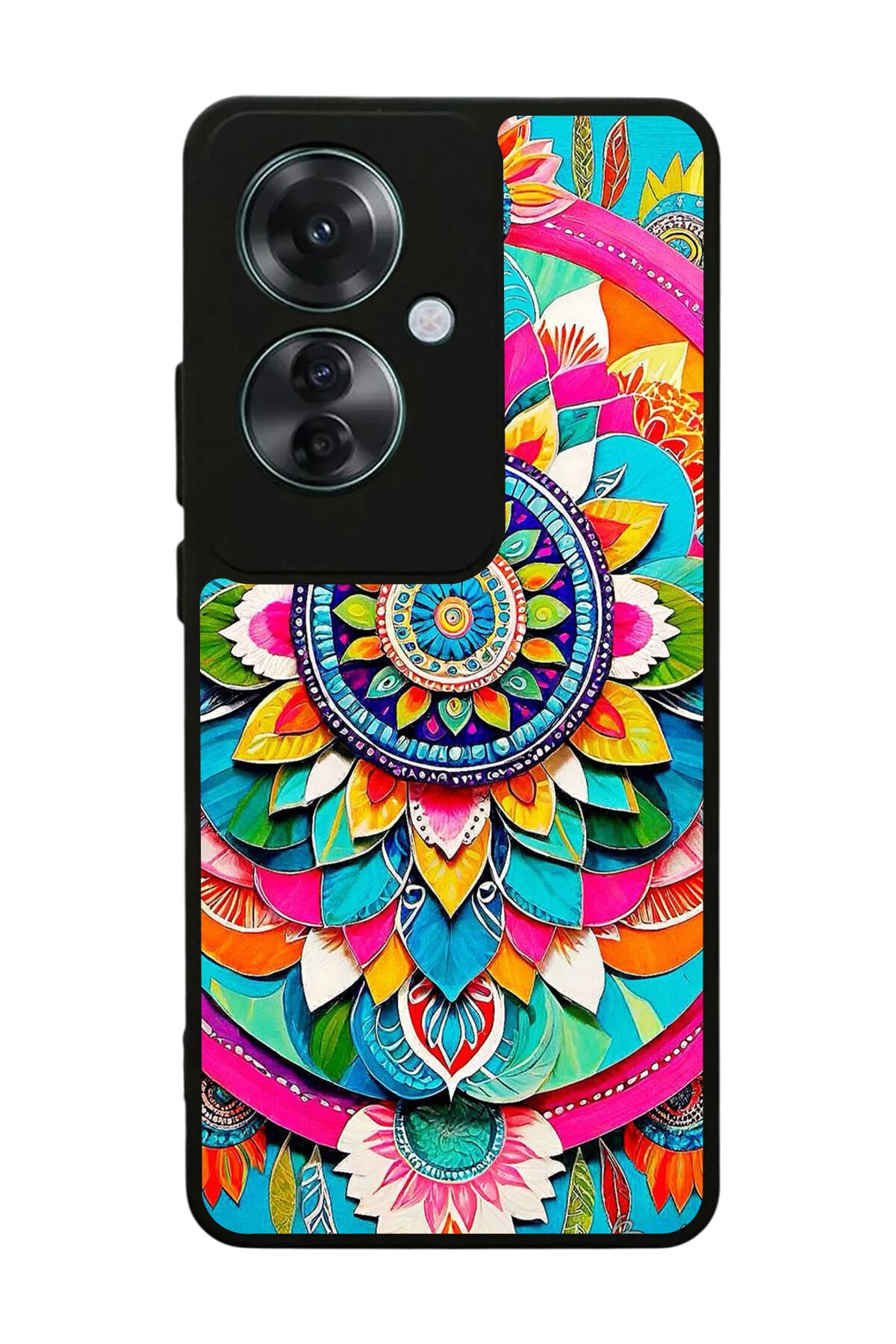 Oppo Reno 11F Uyumlu Mandala Tasarımlı Glossy Premium Kılıf