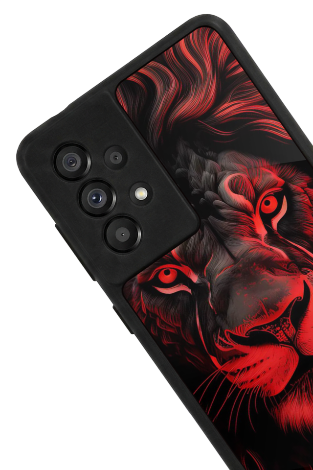 Samsung Galaxy A73 Uyumlu Aslan Tasarımlı Glossy Premium Kılıf