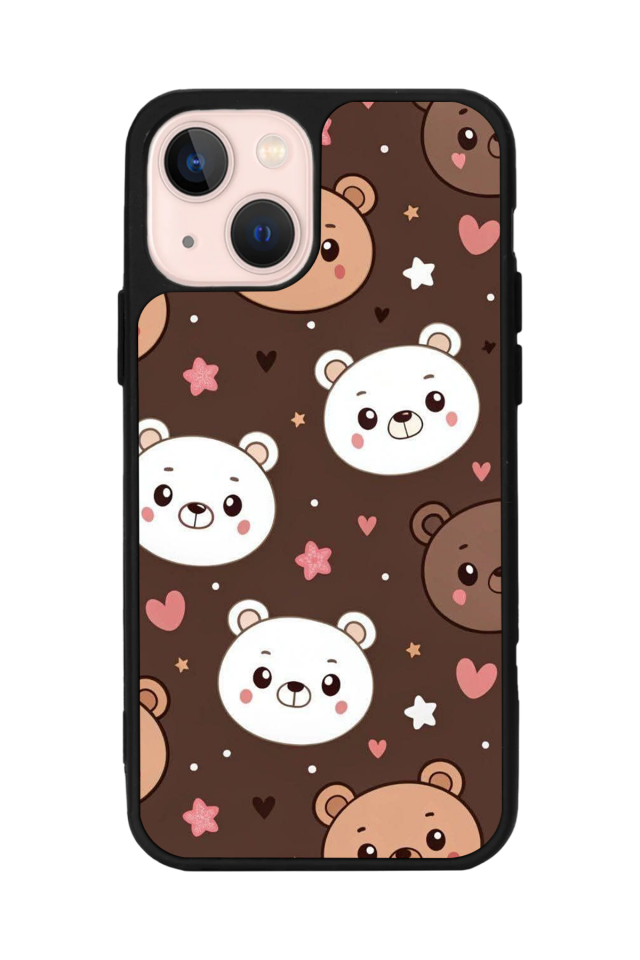 iPhone 15 Uyumlu Ayı Tasarımlı Glossy Premium Kılıf