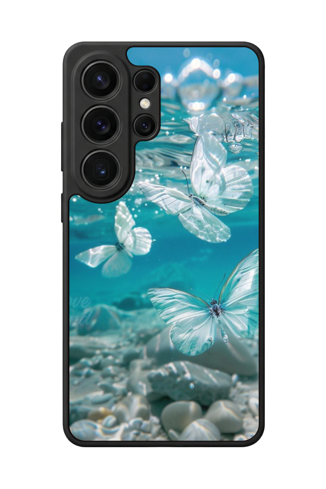 Samsung Galaxy S26 Ultra Uyumlu Kelebek Tasarımlı Glossy Premium Kılıf