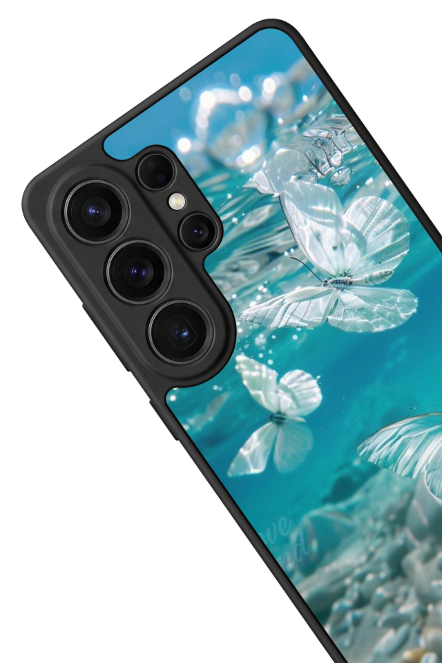 Samsung Galaxy S26 Ultra Uyumlu Kelebek Tasarımlı Glossy Premium Kılıf