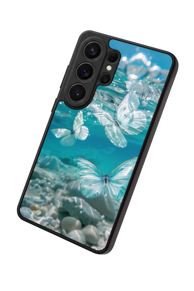 Samsung Galaxy S26 Ultra Uyumlu Kelebek Tasarımlı Glossy Premium Kılıf