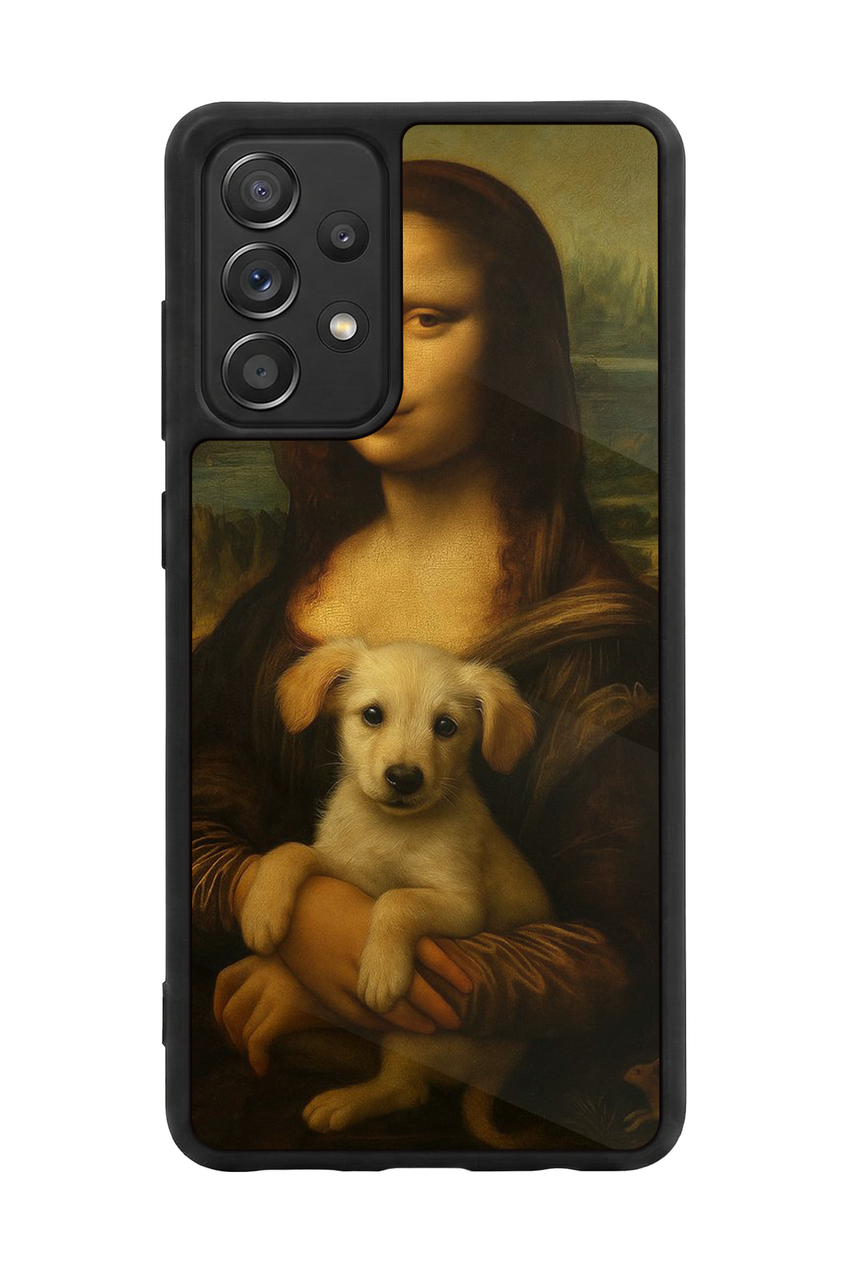Samsung Galaxy A72 Uyumlu Monalisa Tasarımlı Glossy Premium Kılıf