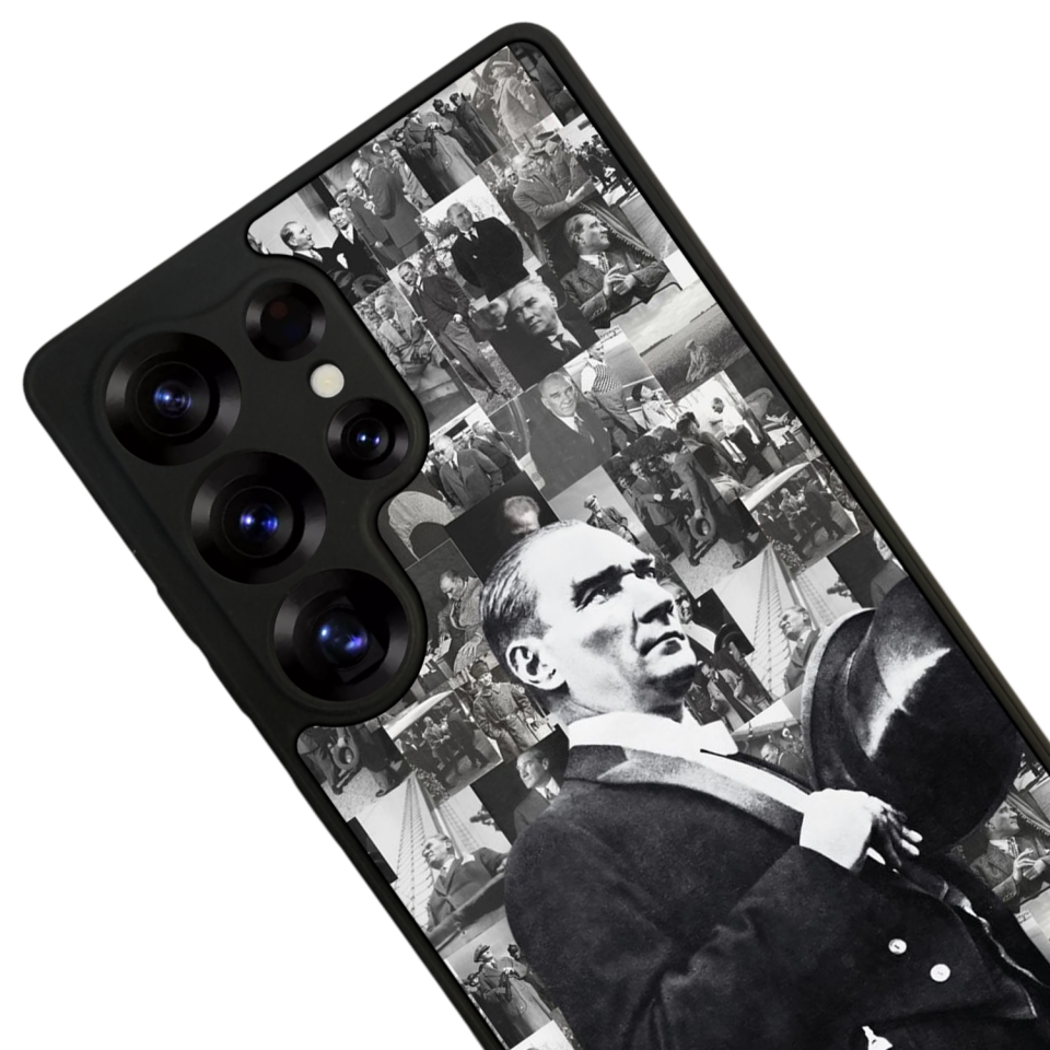 Samsung Galaxy S25 Ultra Uyumlu Mustafa Kemal Ataturk Tasarımlı Glossy Premium Kılıf
