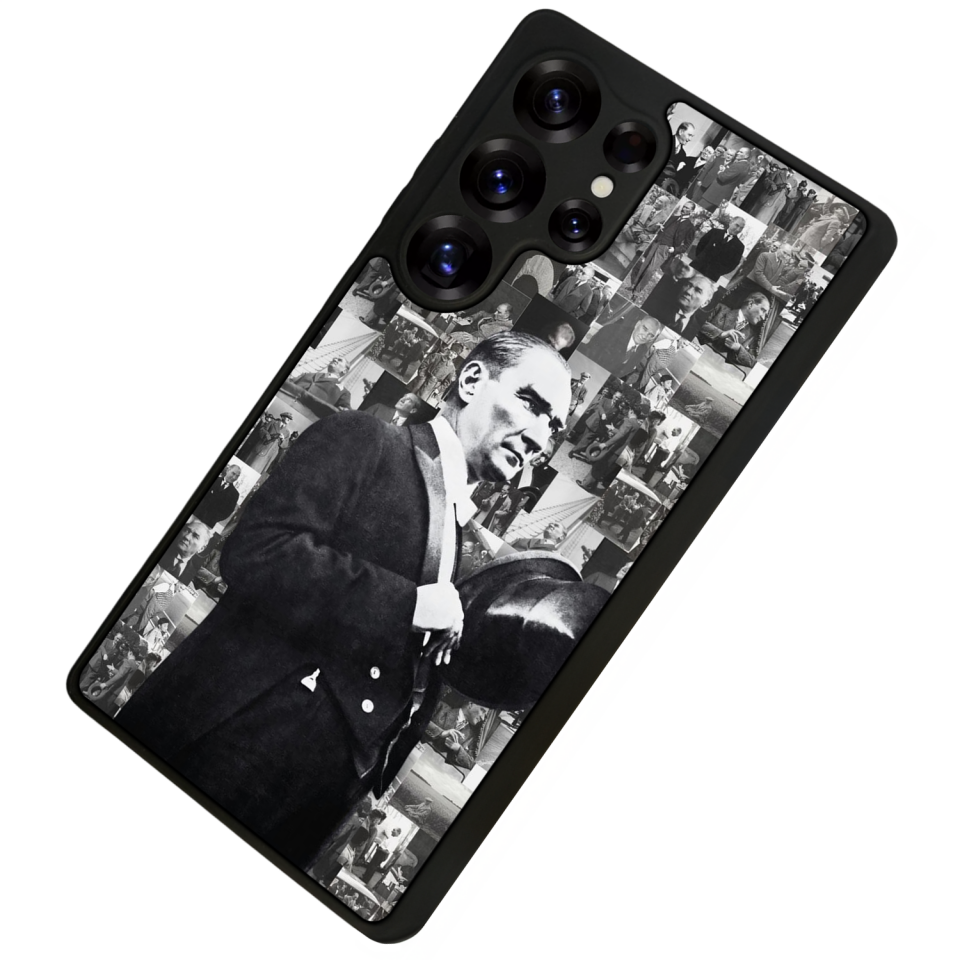 Samsung Galaxy S25 Ultra Uyumlu Mustafa Kemal Ataturk Tasarımlı Glossy Premium Kılıf