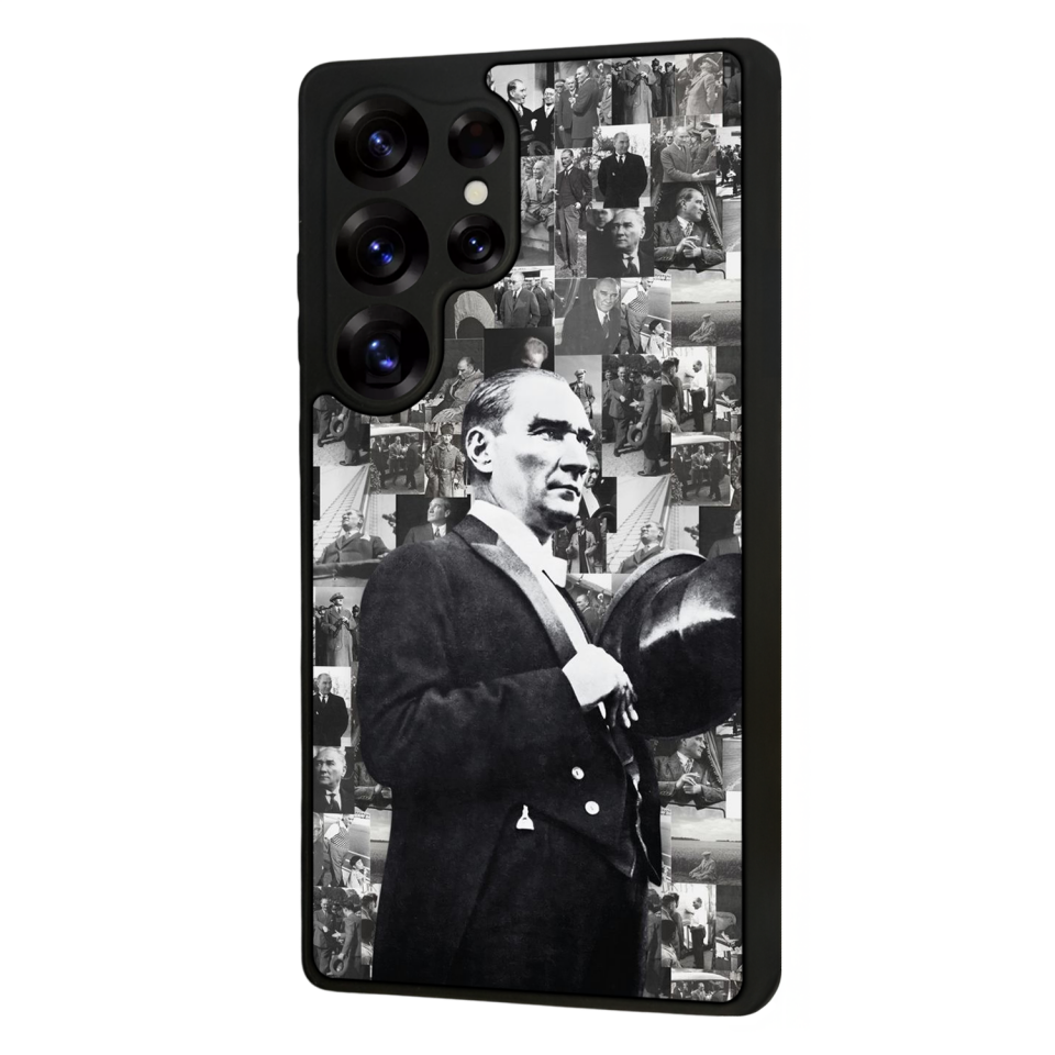 Samsung Galaxy S25 Ultra Uyumlu Mustafa Kemal Ataturk Tasarımlı Glossy Premium Kılıf