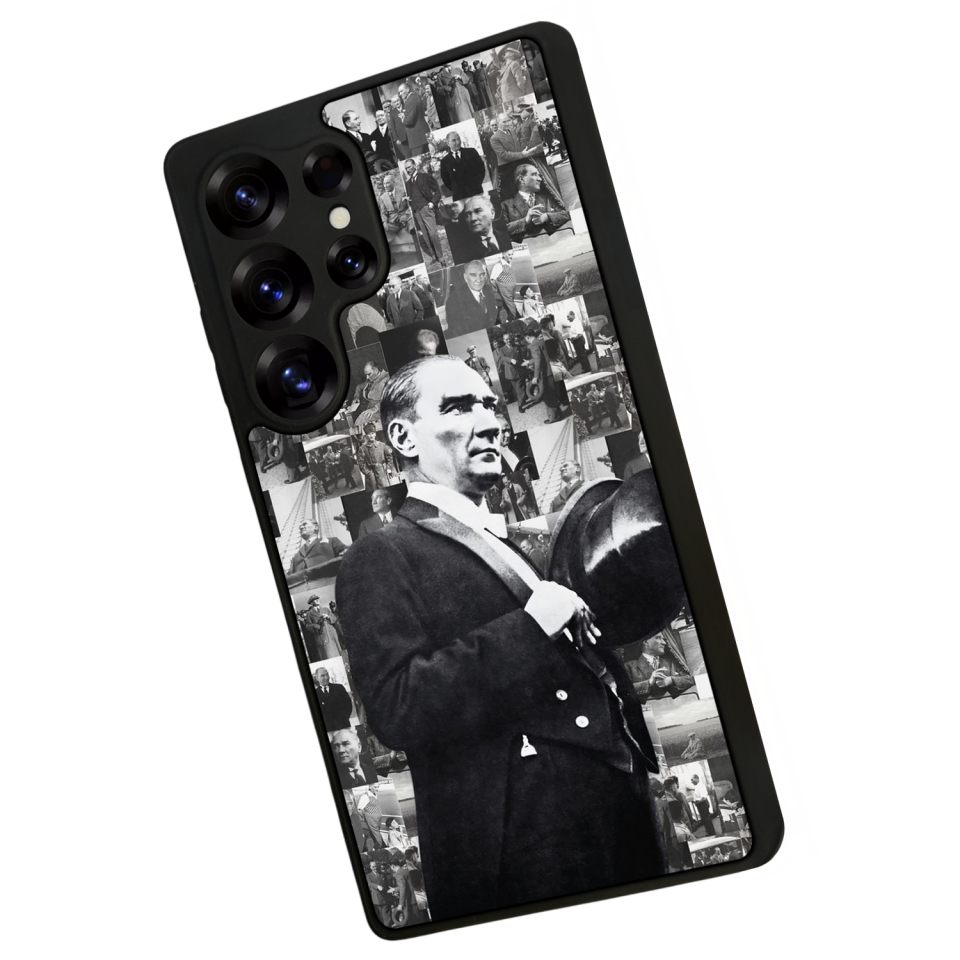 Samsung Galaxy S25 Ultra Uyumlu Mustafa Kemal Ataturk Tasarımlı Glossy Premium Kılıf