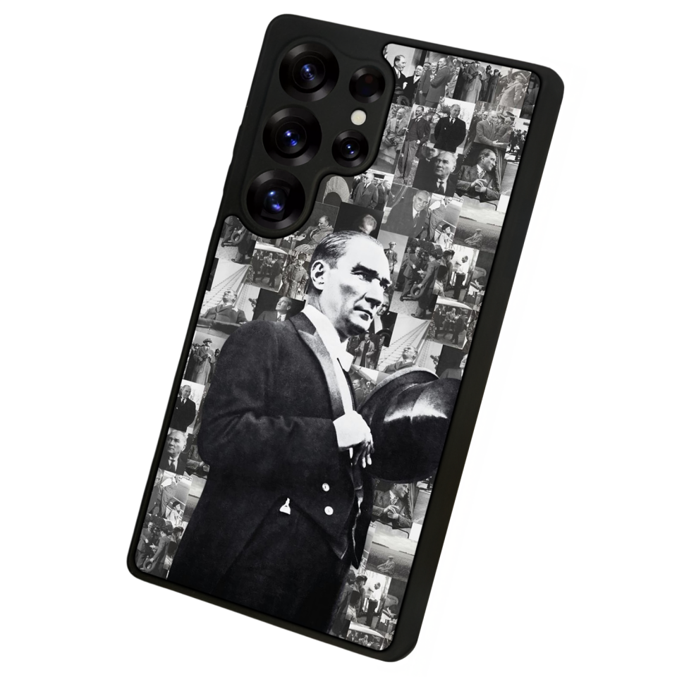 Samsung Galaxy S25 Ultra Uyumlu Mustafa Kemal Ataturk Tasarımlı Glossy Premium Kılıf