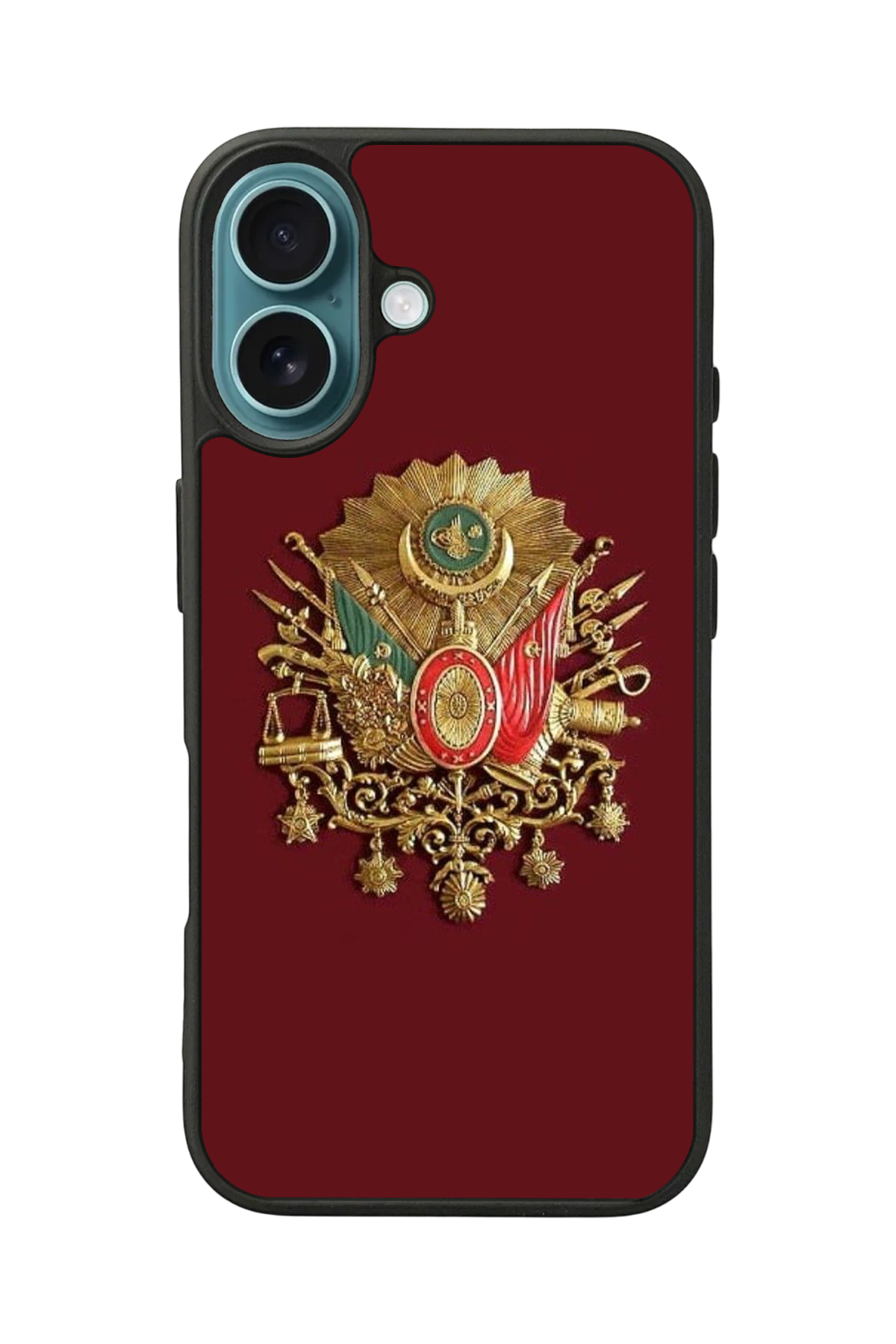 iPhone 16 Plus Uyumlu Osmanli Tugrasi Tasarımlı Glossy Premium Kılıf