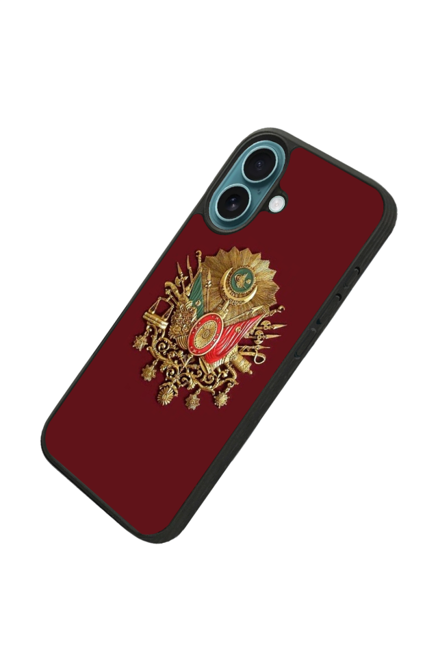 iPhone 16 Plus Uyumlu Osmanli Tugrasi Tasarımlı Glossy Premium Kılıf