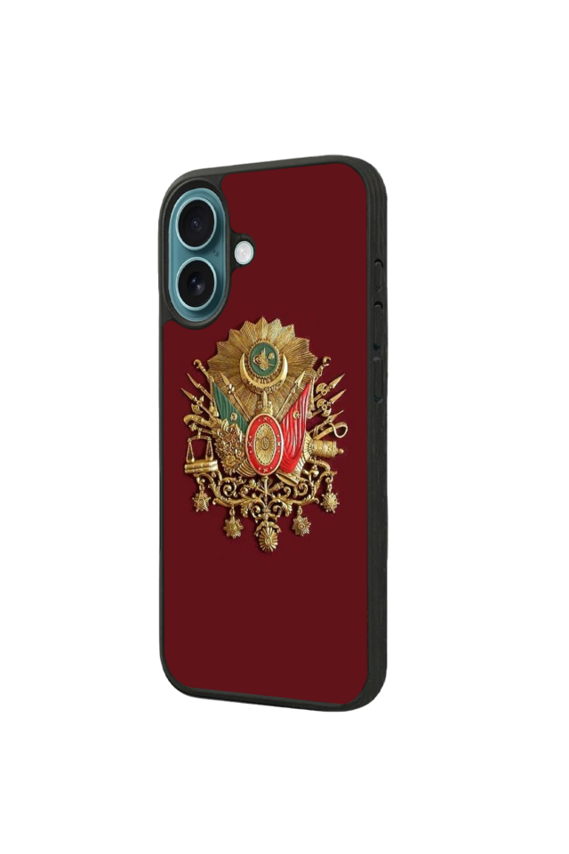 iPhone 16 Plus Uyumlu Osmanli Tugrasi Tasarımlı Glossy Premium Kılıf