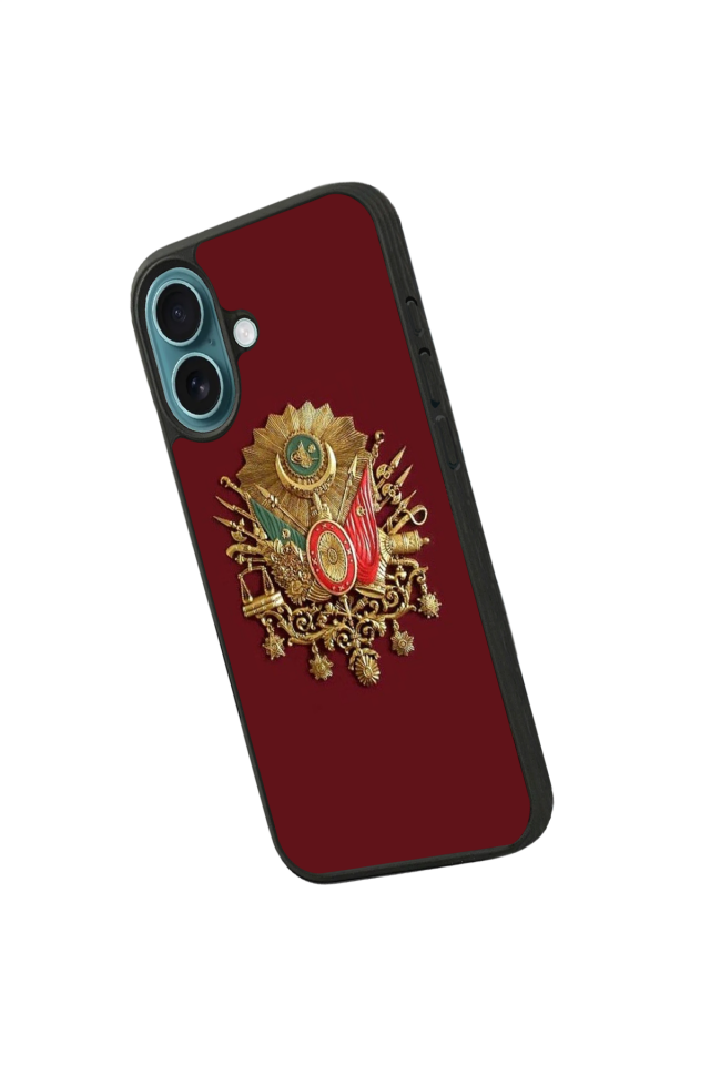 iPhone 16 Plus Uyumlu Osmanli Tugrasi Tasarımlı Glossy Premium Kılıf