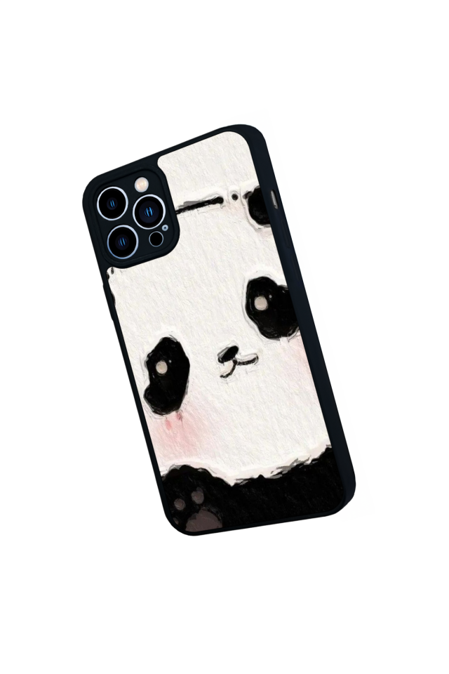 iPhone 13 Pro Max Uyumlu Panda Tasarımlı Glossy Premium Kılıf