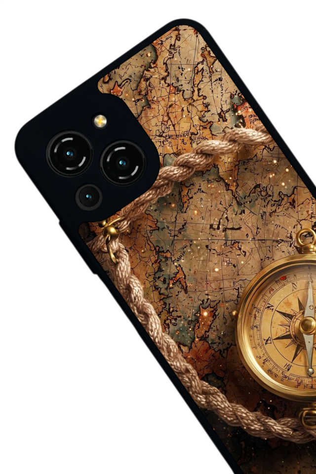 Reeder S23 Pro Max Uyumlu Pusula Tasarımlı Glossy Premium Kılıf