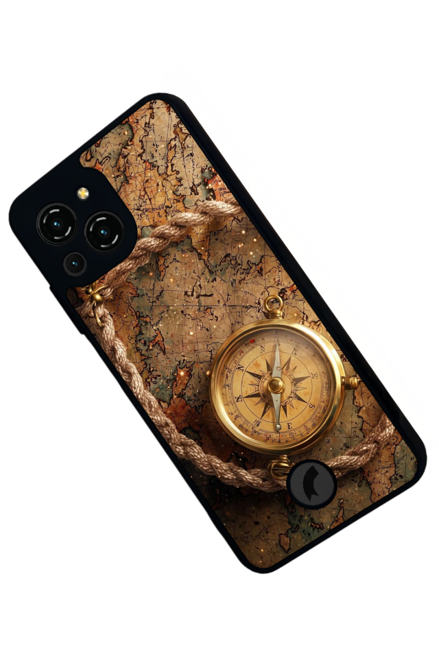 Reeder S23 Pro Max Uyumlu Pusula Tasarımlı Glossy Premium Kılıf