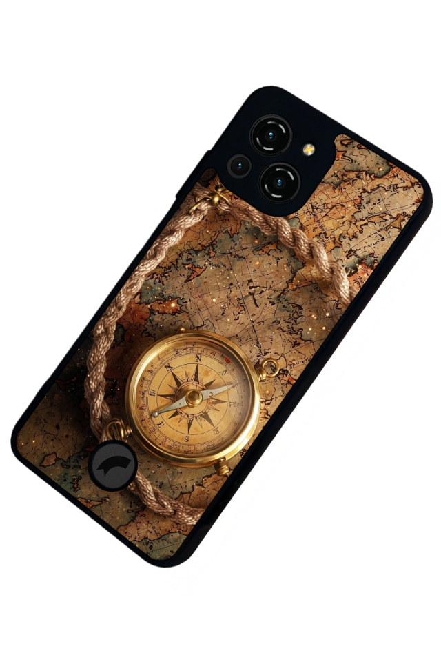 Reeder S23 Pro Max Uyumlu Pusula Tasarımlı Glossy Premium Kılıf