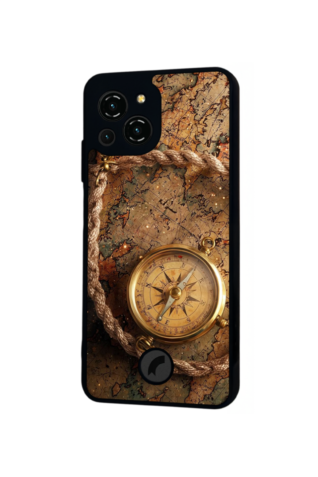 Reeder S23 Pro Max Uyumlu Pusula Tasarımlı Glossy Premium Kılıf